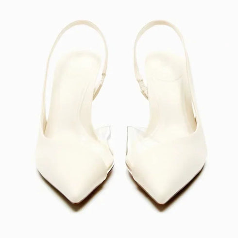 Elegant Open-Back Pointed Toe Sandals for Women - Perfect Bridal and Office Footwear